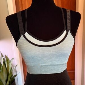 PINK Victoria's Secret Blue Sports Bra with Adjustable Straps